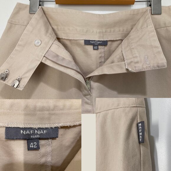 Naf Naf Paris Beige A-Line Mini Skirt - Picture 12 of 13